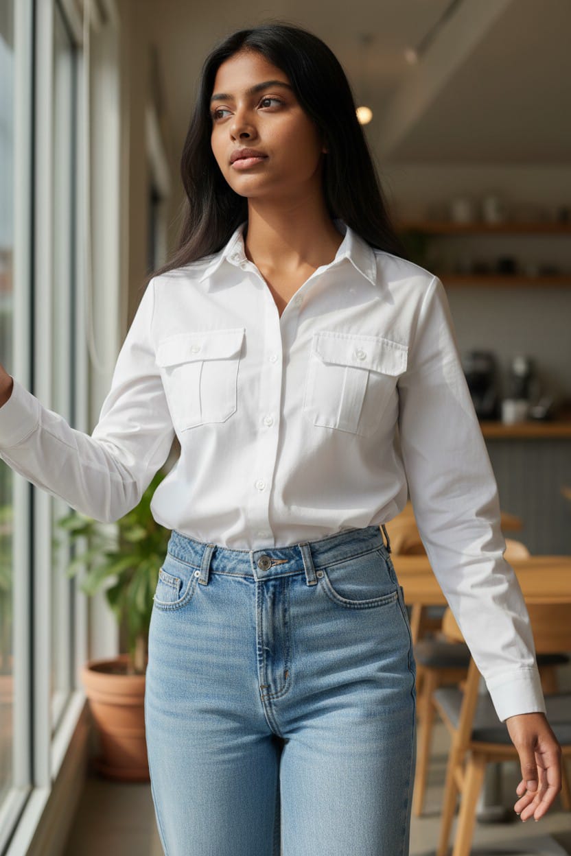 Blusa Manga Larga Casual - Talla XL