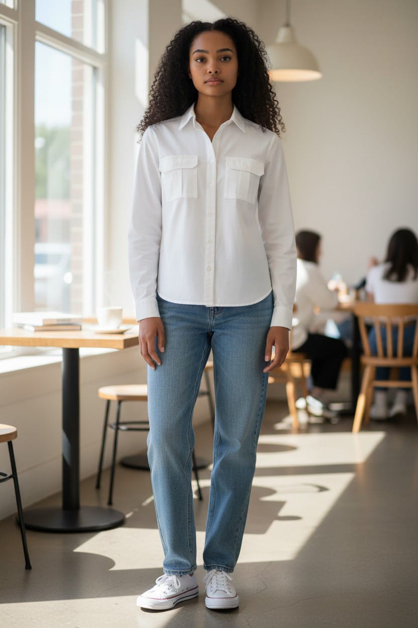 Blusa Manga Larga Casual - Talla XL